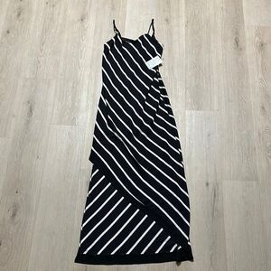 Express Black and White Spaghetti Strap Slip Dress